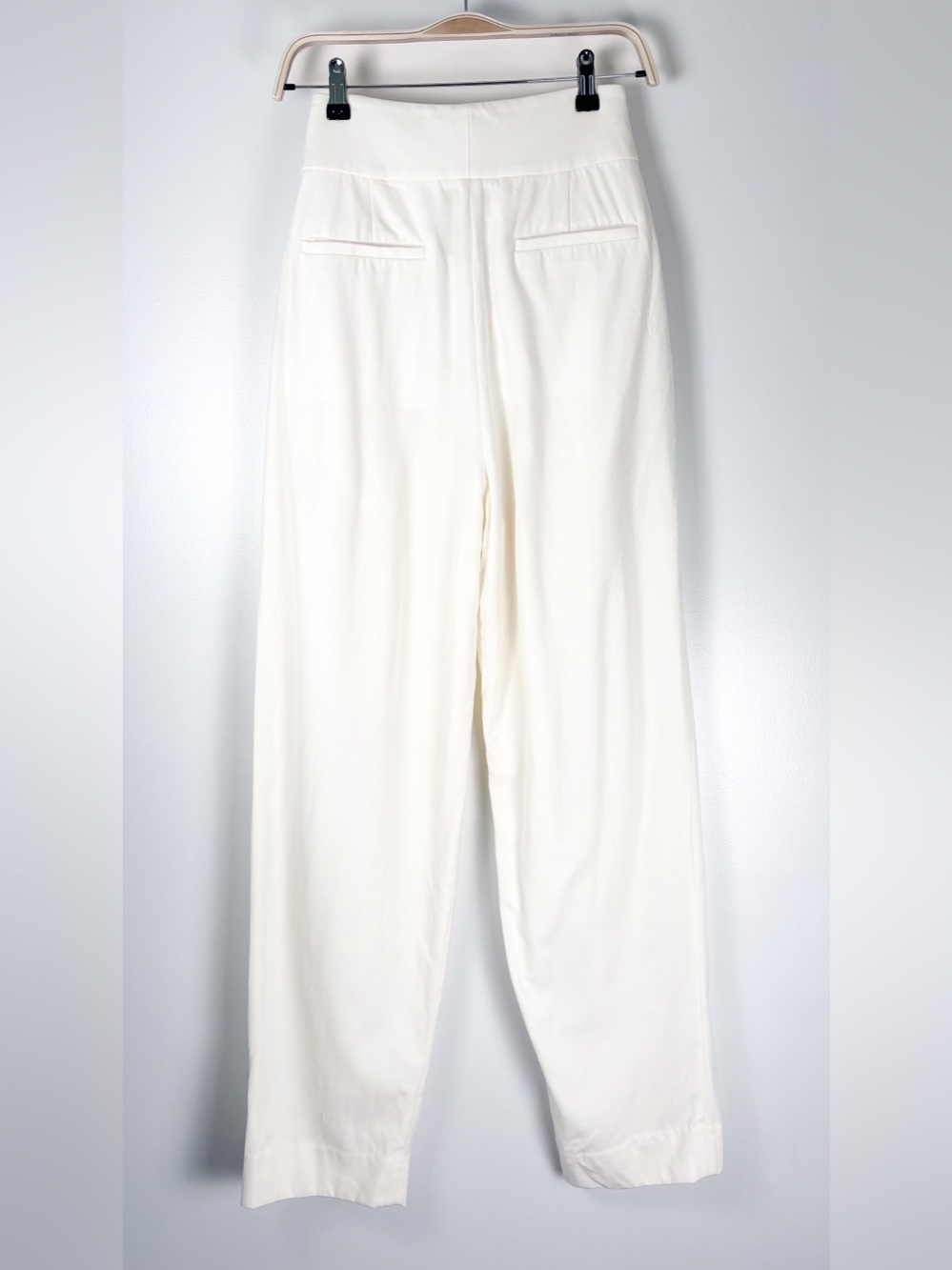Helsa Revolve Cream High Waist Pleated Wool Suit Trouser Dress Pants Size XS NWD - Picture 7 of 13